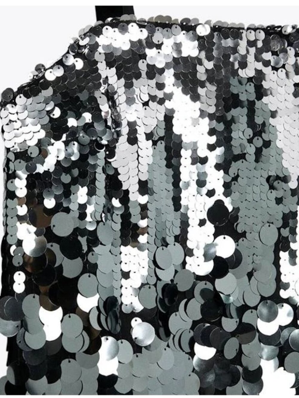 Zara Silver Sequin Cocktail Mini Dress NWT - Picture 15 of 15